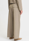 b.young Pinstripe Wide Leg Trousers, Brown