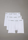 Calvin Klein Cotton Stretch 3 Pack Boxer Briefs, White