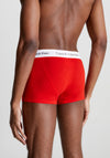 Calvin Klein Cotton Stretch 3 Pack Low Rise Trunks, Red Multi