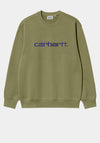 Carhartt WIP Logo Sweatshirt, Capulet & Aura