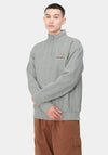 Carhartt WIP American Script Half Zip Sweatshirt, Hamilton Brown