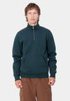 Carhartt WIP Chase Quarter Zip Sweatshirt, Teal