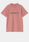 Carhartt WIP Script T-Shirt, Dusty Rose Pink