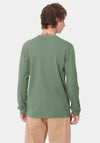 Carhartt WIP Pocket Crew Neck Long Sleeve T-Shirt, Duck Green