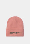 Carhartt WIP Script Beanie, Dusty Rose Pink