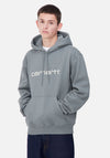 Carhartt WIP Script Logo Hoodie, Dove Grey