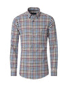 Casa Moda Gingham Shirt, Green & Wine Multi