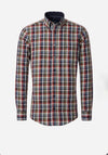 Casa Moda Plaid Shirt, Khaki & Burnt Orange