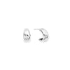 ChloBo Waves Huggie Hoop Earrings, Silver