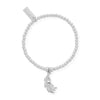 ChloBo Children’s Cute Charm Heart in Feather Bracelet, Silver