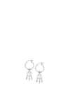 ChloBo Dream Catcher Hoop Earrings, Silver