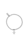 ChloBo Cute Charm Hamsa Hand Bracelet, Silver