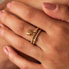 ChloBo Mini Puffed Heart Stretch Ring, Gold