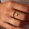 ChloBo Mini Star Stretch Ring, Gold