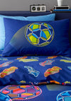 Catherine Lansfield Bright Football Reversible Duvet Cover Set, Navy