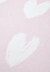 Catherine Lansfield Brushed Heart Fitted Sheet, Pink