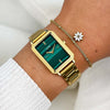 Cluse Fluette Watch, Gold & Green