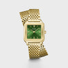 Cluse Gracieuse Petite Double Strap Watch, Gold & Green