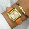 Cluse Ladies Gracieuse Petite Watch, Apricot Lizard & Gold