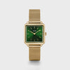 Cluse La Tétragone Watch, Gold & Green