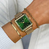 Cluse La Tétragone Watch, Gold & Green