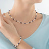 Coeur de Lion Flow Freshwater Pearl & Sodalite Necklace, Gold