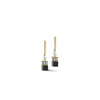 Coeur de Lion GeoCube Precious Fusion Earrings, Gold & Black