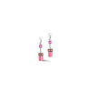 Coeur de Lion Iconic Earrings, Silver & Viva Magenta