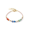 Coeur De Lion Princess Shape Bracelet, Gold & Dopamine