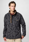 Columbia Men’s Helvetia II Printed Half Snap Fleece, Black