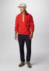 Columbia Men’s Helvetia Streetwear Half Snap Fleece, Red