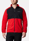 Columbia Men’s Sage Peak Full Zip Fleece, Red & Black