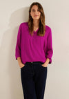 Cecil Half Button Viscose Blouse, Cool Pink