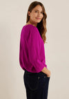 Cecil Half Button Viscose Blouse, Cool Pink