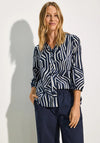 Cecil Printed V Neck Blouse, Navy Multi