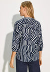 Cecil Printed V Neck Blouse, Navy Multi