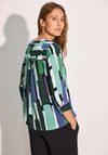 Cecil Panel Print Blouse, Green Multi