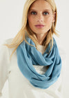 Cecil Plain Loop Scarf, Adriatic Blue