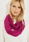 Cecil Plain Loop Scarf, Cool Pink