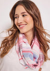 Cecil Striped Loop Scarf, Coral Multi