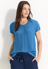 Cecil Relaxed Viscose Top, Azure Blue