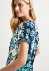 CECIL V-Neck Ornament Print Top, Multicoloured.