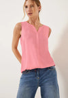 Cecil Cut Out Neckline Top, Peach