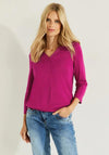 Cecil Tunic Neck T-Shirt, Magenta