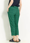 Cecil Leaf Fan Print Trousers, Green & Navy