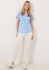 Cecil Text & Rhinestone Print T-Shirt, Tranquil Blue