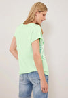 Cecil Text & Rhinestone Print T-Shirt, Fresh Green