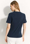 Cecil The Sea Graphic Print T-Shirt, Dark Petrol Blue