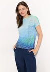 Cecil Ombre Water Colour T-Shirt, Blue