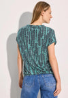 Cecil Faded Geo Print T-Shirt, Green Multi